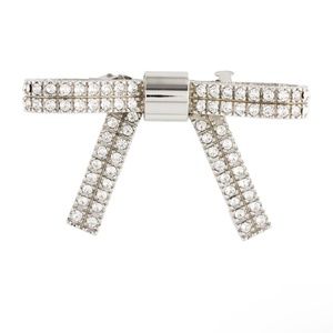 MIU MIU Crystal Bow Tie Hair Clip
